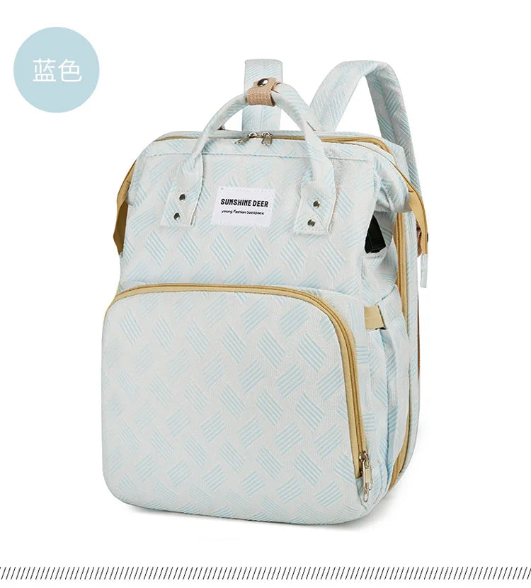 Sac à langer 3-en-1 — lit bébé pliable, matelas à langer & port USB